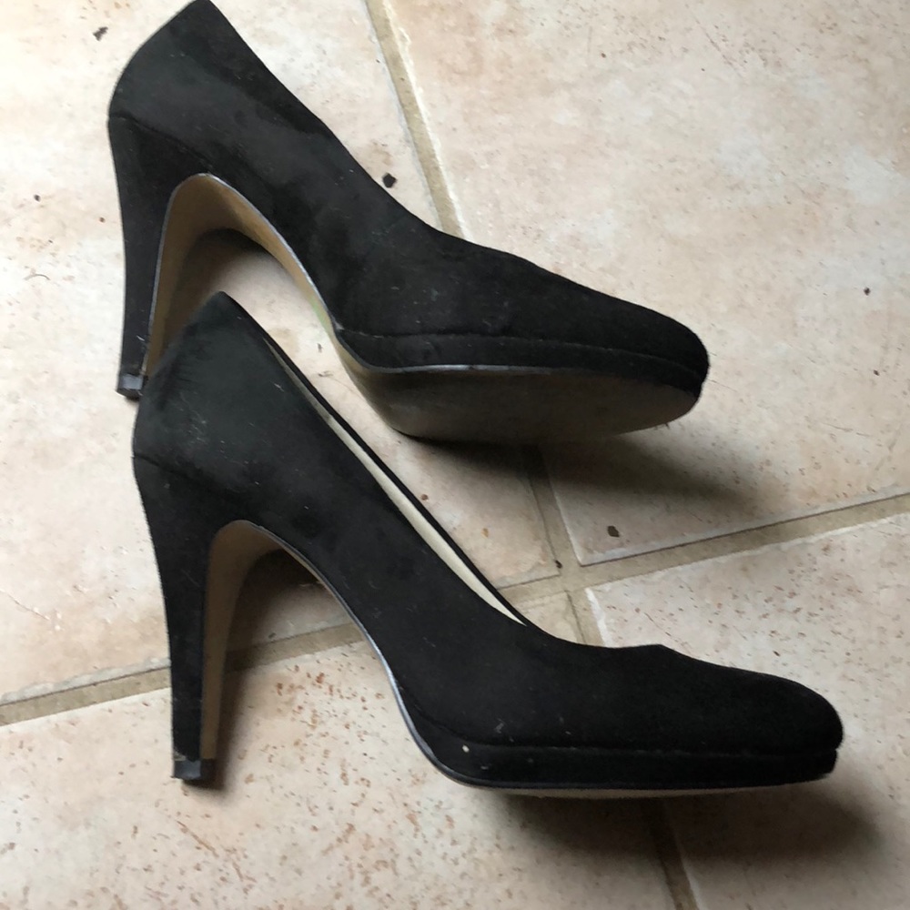 Franco Sarto Beautiful Suede pumps-cheetah lining - Picture 3 of 3